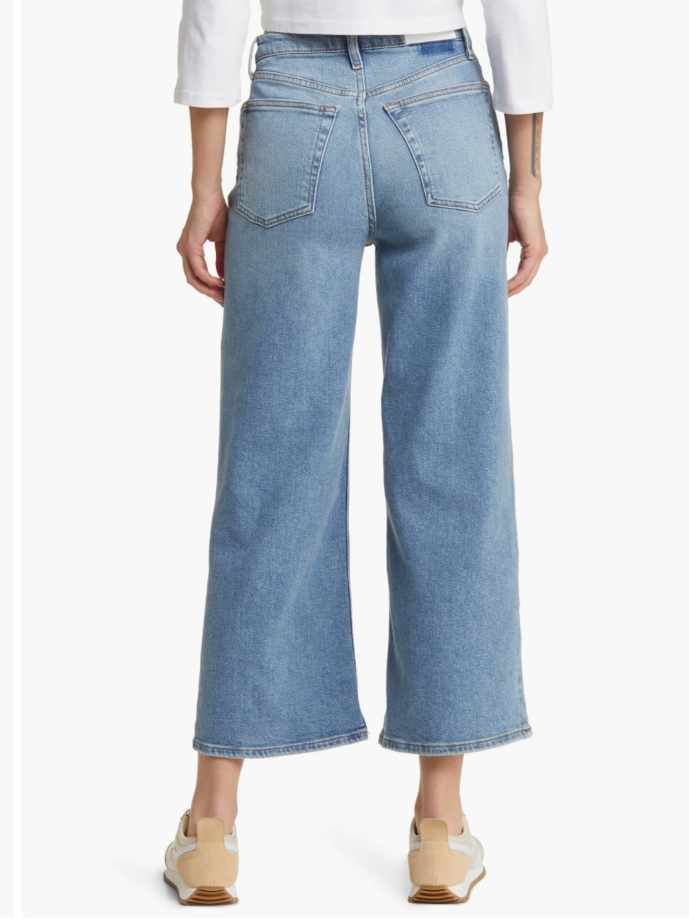 RE/DONE Wide Leg Crop Jeans in Blazed Indigo | 28 - Picture 2 of 13